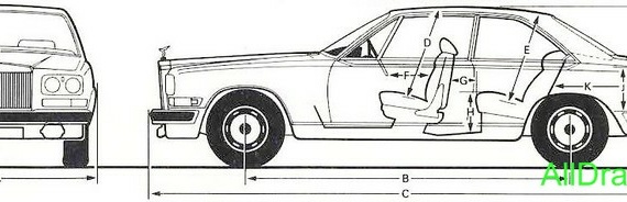 Rolls-Royce Camargue (Роллс-Ройc Cамаргуе) - чертежи (рисунки) автомобиля